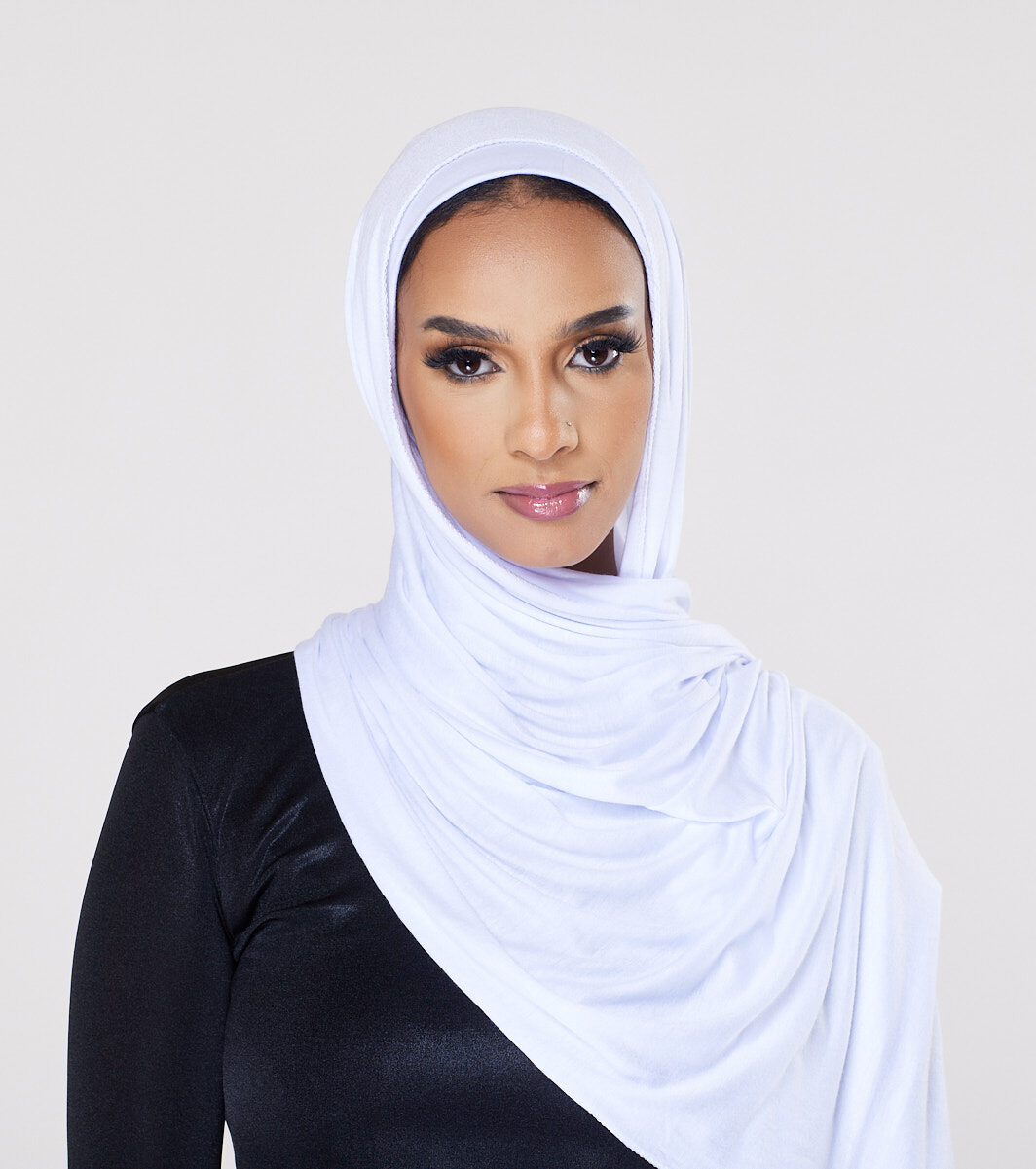 Jersey Instant Hijab - Ice White