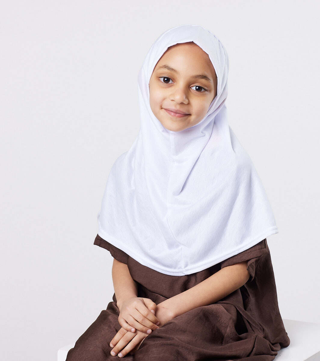 White Kids Hijab